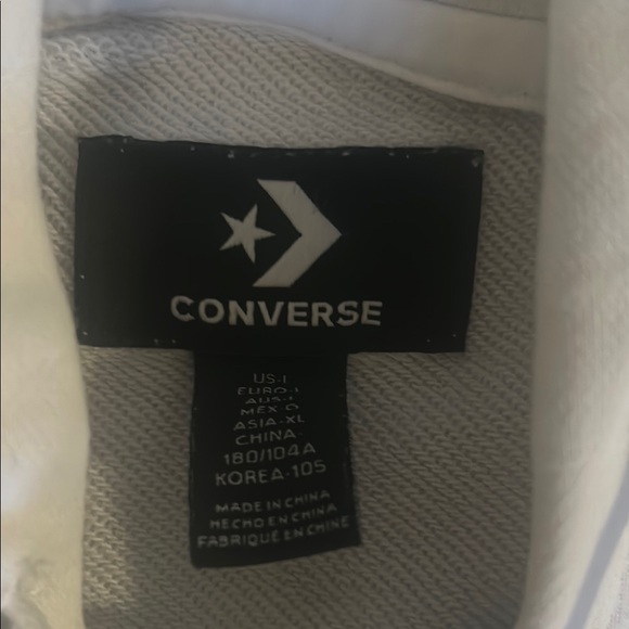 Converse Chuck Taylor White Hoodie sz Large - Picture 3 of 4